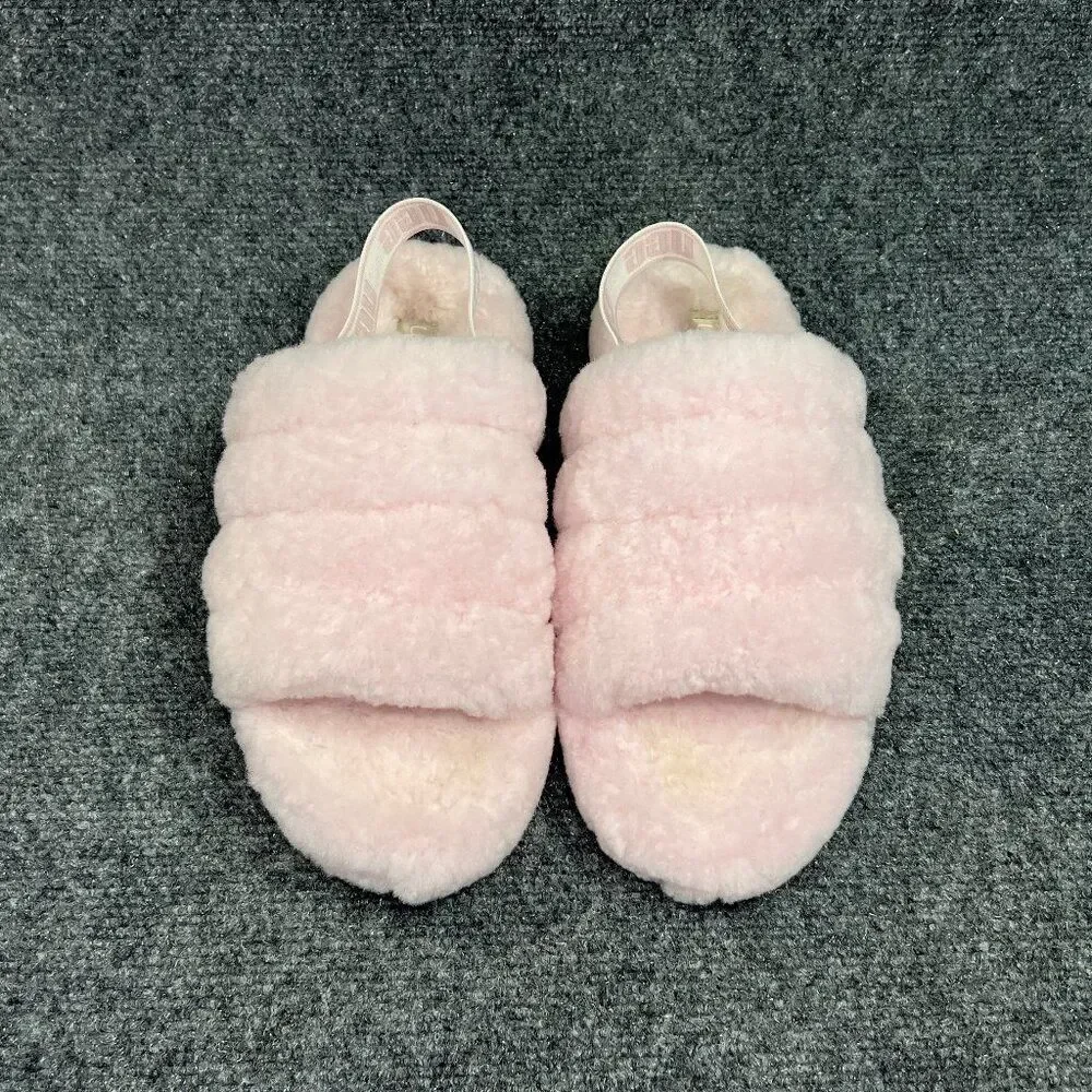 UGG Fluff Yeah Slide Sandals Girl's Size 6 Pink‎ Comfy Slipper Sandals